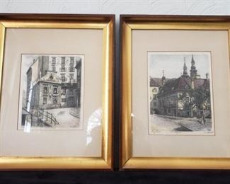Austrian Artist Hans Leisch Etchings on Silk https://ctbids.com/#!/description/share/317655