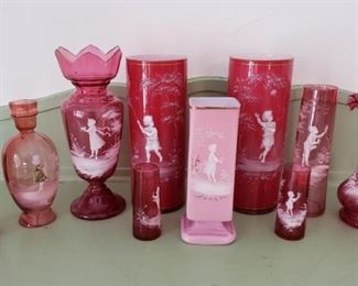 Victorian Mary Gregory Glass Collectibles Lot #1 https://ctbids.com/#!/description/share/321556