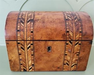 Antique Wooden Inlaid Tea Box https://ctbids.com/#!/description/share/321957