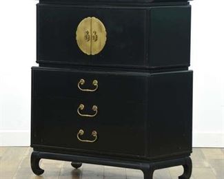 Kent Coffey Black Ebony Finish Amerasia Armoire
