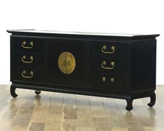 Kent Coffey Black Ebony Finish Amerasia Credenza