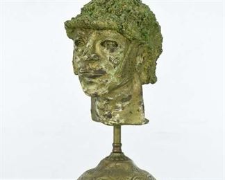 Sculpted Bust On Bronze Victorian Base
