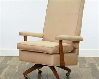 Mid Century Modern Pink High Back Executive Chair