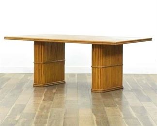 Vintage Tiki Style Bamboo Dining Table