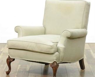 Queen Anne Style Ivory Armchair