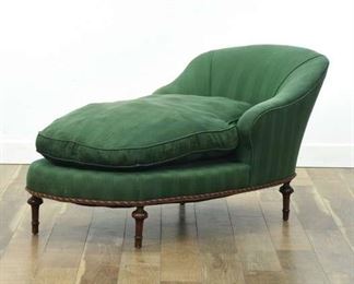 Vintage Empire Emerald Green Chaise Lounge Chair