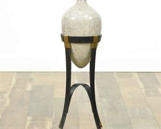 Crackle Like Paint Modern Vase And Stand Decor