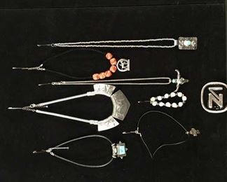 Set Of 8 Mix Lot Costume Jewelry Boho South West