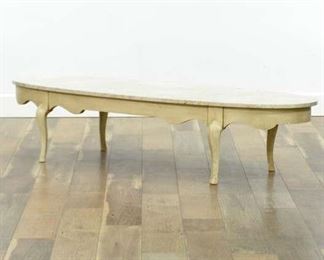 Vintage French Provincial Italian Marble Coffee Table