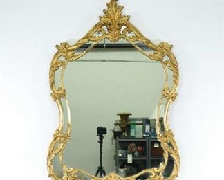 Vintage Gilt French Regency Openwork Frame Mirror