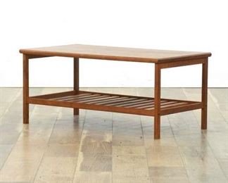 Danish Modern Teak Two Tier Coffee Table