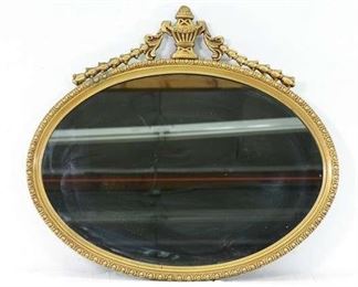 Gilt Empire Frame Oval Mirror