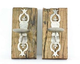 Pair Of Cost Plus Rustic Votive Sconces