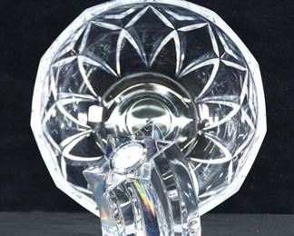 Pair Mix Lot Orrefors Crystal Star Clock & Glass Bowl