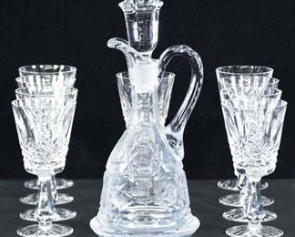 Set Of 9 Decanter & Wine Glasses