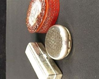 Set Of 3 Mix Lot Small Trinket Boxes