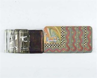 Set Of 8 Mix Lot Mackenzie-Childs & Modernist Coasters