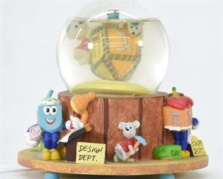 Vintage Judaica Musical Snow Globe