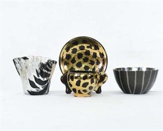 Set Of 4 Modernist Designer Dishware