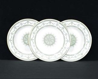 Set Of 3 Staffordshire Apollo Fine China Plates