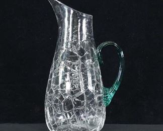 Vintage Textured Glass Pitcher