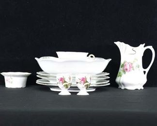 Set Of 11 Mix Lot Porcelain Floral Pattern Dishware