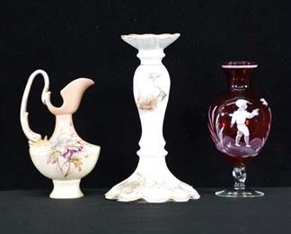 Set Of 3 Mix Lot Porcelain & Glass Tableware