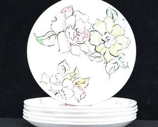 Set Of 6 Johnson Brothers Carmel Pattern Plates