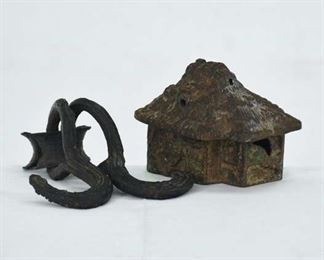 Pair Of Antique Cast Iron Decor
