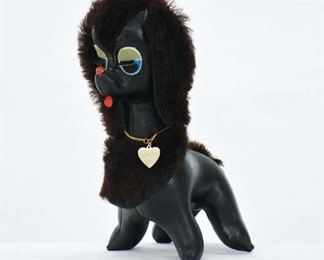 Vintage Leather Dog Plush