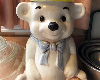 Cut teddy bear cookie jar