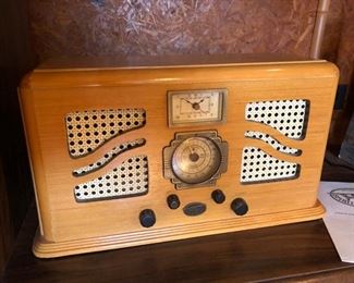 AM/FM stereo radio and cassette player with clock