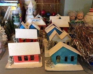Vintage Christmas houses
