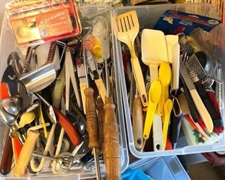 Tons of kitchen utensils