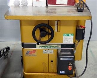 Powermatic Shaper Model 27, Table Is 28" x 30", Includes Extra Cutting Heads