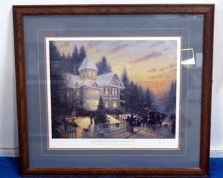 Thomas Kinkade Signed & Numbered Print From Placerville Victorian Christmas Series, #109/1950