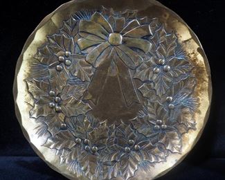 Two Wendell August Forge Solid Bronze Handmade 4-3/8" Diameter Plates