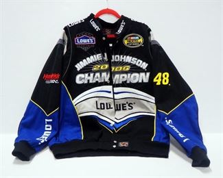 JH Design Jimmie Johnson NASCAR #48 Lowe's 2006 Champion Jacket, Size XL, Embroidered Decals