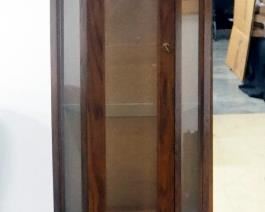 Lighted Curio Cabinet With 2 Glass Shelves And Lower Storage Cabinet, Powers On, 70" High x 23.5" Wide x 10.5" Deep