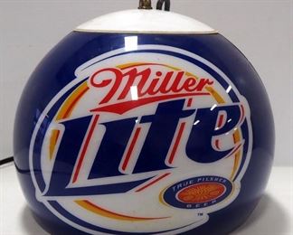 Miller Brewing Miller Lite Hanging Lamp Item No. 032624, Powers On