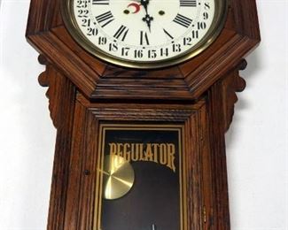 Antique Regulator 31 Day Clock, 32" High
