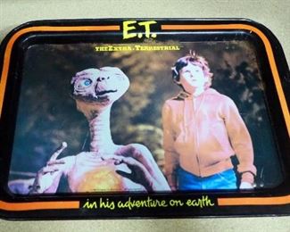 Vintage 1982 E.T. The Extra Terrestrial Metal Folding TV Dinner Tray