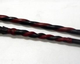 Wood Walking Sticks With Carved Images Of Baboon And Hippopotamus, Both Approx 36" Long