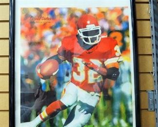 Kansas City Chiefs Marcus Allen Legend Series Limited Edition Poster With Signature, Approx 19" Wide x 24" High In Oversized Frame