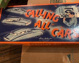 Vintage, old Parker Brothers game, Calling All Cars. ENJOY even Frame the box, it is great box art. Like new $20