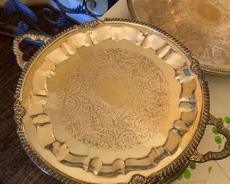 Sheets Rockford Silver Co. 1875, Butler's Serving Tray Platter, Made on Copper