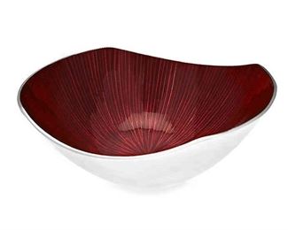The Simplydesignz Bodoni Bowl adds rich color to your table and chic, modern design to your décor. This fabulous piece pairs a hand-polished aluminum outside