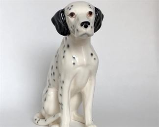 Dalmatian Dog Figurine Vintage Ceramic Animal Figurine 10.25" Ceramica de Cuernavaca Pottery Mexico 1988 $15