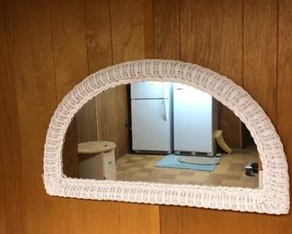 Wicker mirror