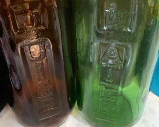 Vintage Fridge Water..Juice Bottles with Lids